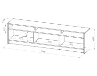 TV stolík Ulfet U3 - dub sonoma / biela