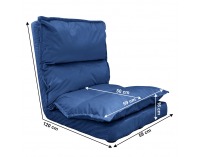 Skladacia leňoška na podlahu Ulima - modrá (Velvet)