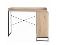 Rohový PC stolík Ulostol - dub / čierna