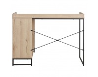 Rohový PC stolík Ulostol - dub / čierna