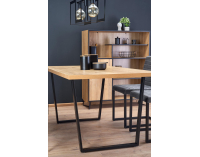 Jedálenský stôl Ulrich - dub zlatý / čierna