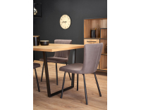 Jedálenský stôl Ulrich - dub zlatý / čierna