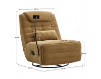 Otočné hojdacie kreslo Umbro - horčicová