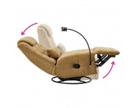 Otočné hojdacie kreslo Umbro - horčicová