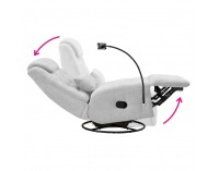 Otočné hojdacie kreslo Umbro - svetlosivá