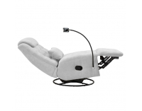 Otočné hojdacie kreslo Umbro - svetlosivá