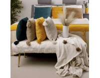 Pletený vankúš Usale 45x45 cm - tmavozelená