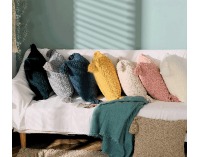 Pletený vankúš Usale 45x45 cm - tmavozelená