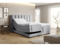 Elektrická polohovacia manželská posteľ Vajana 140 - svetlosivá