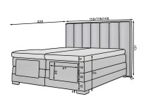 Elektrická polohovacia manželská posteľ Vajana 160 - horčicová
