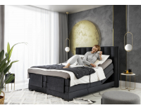 Elektrická polohovacia manželská posteľ Vajana 160 - tmavoružová