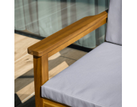 Záhradný nábytok Valdez - svetlosivá / prírodná