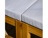 Záhradný nábytok Valdez - svetlosivá / prírodná