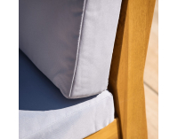 Záhradný nábytok Valdez - svetlosivá / prírodná