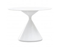 Okrúhly jedálenský stôl Valer Typ 2 100 - svetlý mramor / biela