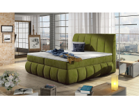 Čalúnená manželská posteľ s úložným priestorom Vareso 140 - zelená