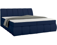 Čalúnená manželská posteľ s úložným priestorom Vareso 180 - modrá (Soft 09)