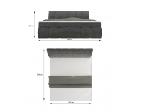 Čalúnená manželská posteľ s úložným priestorom Vareso 160 - tmavohnedá (Soft 66)