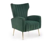 Kreslo Vario - tmavozelená / zlatá