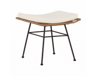 Záhradný set z umelého ratanu Vasal - čierna / prírodná / béžová / čierno-biely pásik