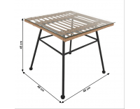 Záhradný set z umelého ratanu Vasal - čierna / prírodná / béžová / čierno-biely pásik