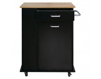 Výklopná skrinka s odpadkovým košom Vasin - čierna / dub