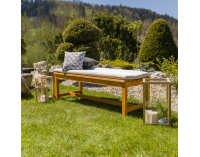 Drevená záhradná lavička Veata 120 cm - prírodná / béžová