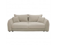 Rozkladacia pohovka s úložným priestorom Vebi Big Sofa - krémová