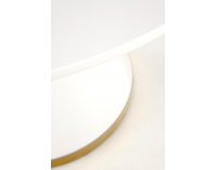 Okrúhly jedálenský stôl Vegas - biely lesk / zlatá