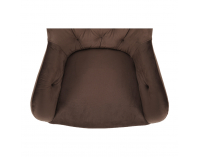 Dizajnové otočné kreslo Veleza - hnedá (Velvet) / čierna