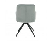 Dizajnové otočné kreslo Veleza - sivá (Velvet) / čierna