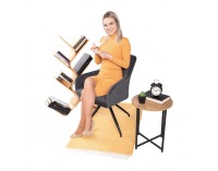 Dizajnové otočné kreslo Veleza - tmavosivá (Velvet) / čierna