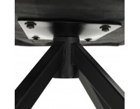 Dizajnové otočné kreslo Veleza - tmavosivá (Velvet) / čierna