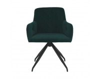 Dizajnové otočné kreslo Veleza - zelená (Velvet) / čierna