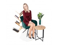 Dizajnové otočné kreslo Veleza - zelená (Velvet) / čierna