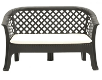 Plastový záhradný nábytok Velha - antracit / béžová