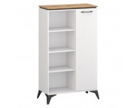 Jednodverový regál Velis 1D - biela / dub evoke