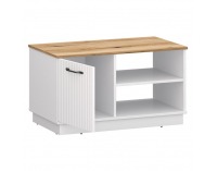 Konferenčný stolík Velis 1D - biela / dub evoke