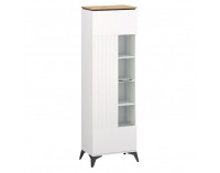 Vitrína Velis 1W - biela / dub evoke