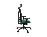 Kancelárska stolička s podrúčkami Velito BS HD - tmavozelená / čierna