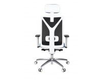 Kancelárska stolička s podrúčkami Velito WS HD - modrá / čierna / biela / chróm