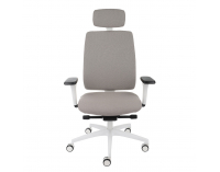Kancelárska stolička s podrúčkami Velito WT HD - sivá / biela