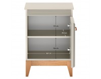 Nočný stolík Vendy W-11 - kašmír krémová / dub