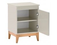 Nočný stolík Vendy W-11 - kašmír krémová / dub