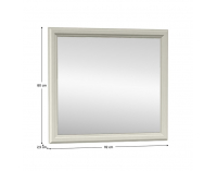 Zrkadlo na stenu Vendy W-21 - kasmír krémová / dub