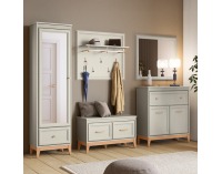 Vešiakový panel Vendy W-22 - kašmír krémová / dub