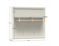 Vešiakový panel Vendy W-22 - kašmír krémová / dub