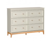 Zásuvková komoda Vendy W-3 - kašmír krémová / dub