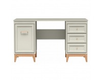 Písací stolík Vendy W-14 - kašmír krémová / dub