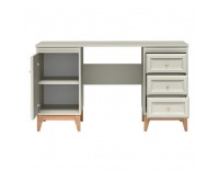 Písací stolík Vendy W-14 - kašmír krémová / dub